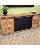 Forged Iron Sideboard - Reclaimed Oak